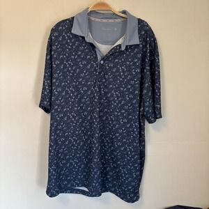 Walter Hagen Men's Golf Polo Floral Performance Stretch Short Sleeve XL‎